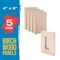 Unfinished Cradled Wood Panels for Painting, 5 Pack of 4x6 inch - Studio Birch Wooden Canvas Boards 3/4" Deep - Mixed-Media Craft, Acrylic, Oil, Encaustic, Paint Pouring Panel Board